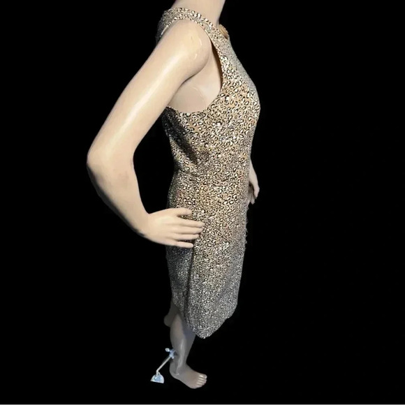 NWT J. CREW Basketweave Sleeveless Sheath Dress Leopard Print Women’s Sz 2 XS/S - Picture 7 of 14